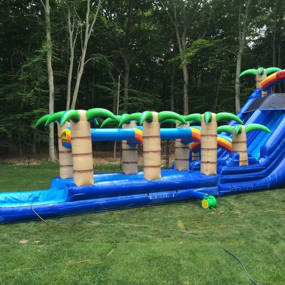 water slide with slip and slide