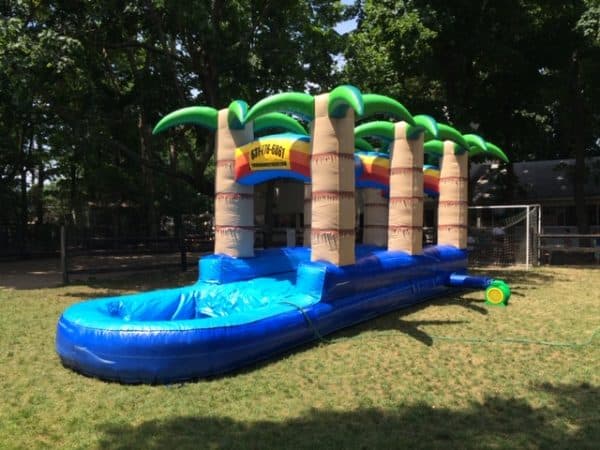 Tropical water slide flat