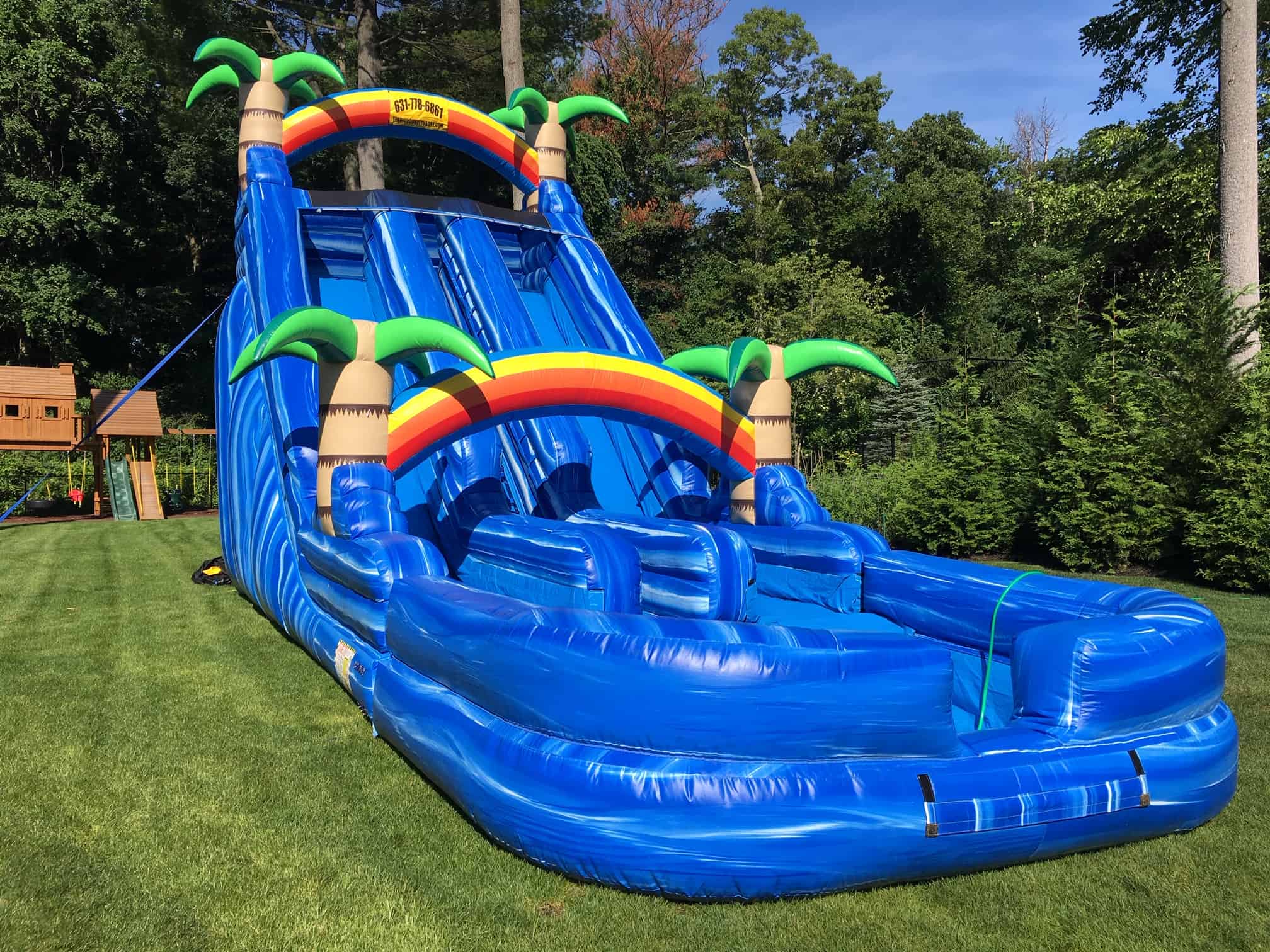 a water slide