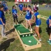 Girls playing golf