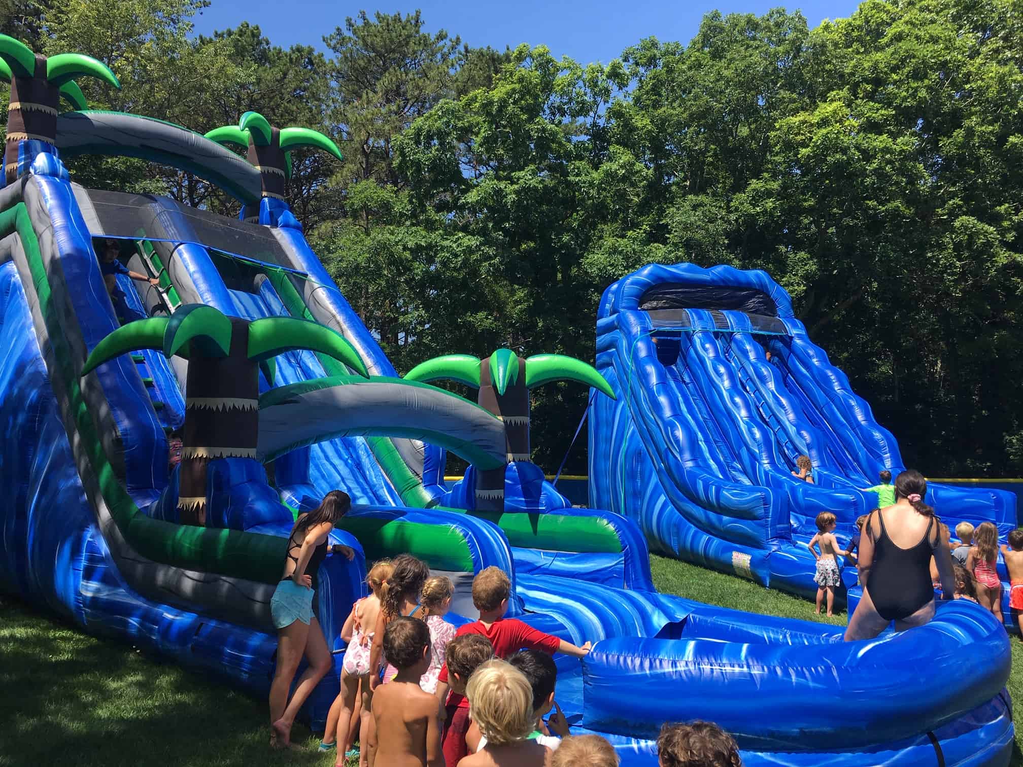 100-ft Long Blue Crush Water Slide Rental · National Event Pros