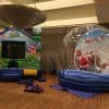 Christmas bubble and sponge bob bounce house