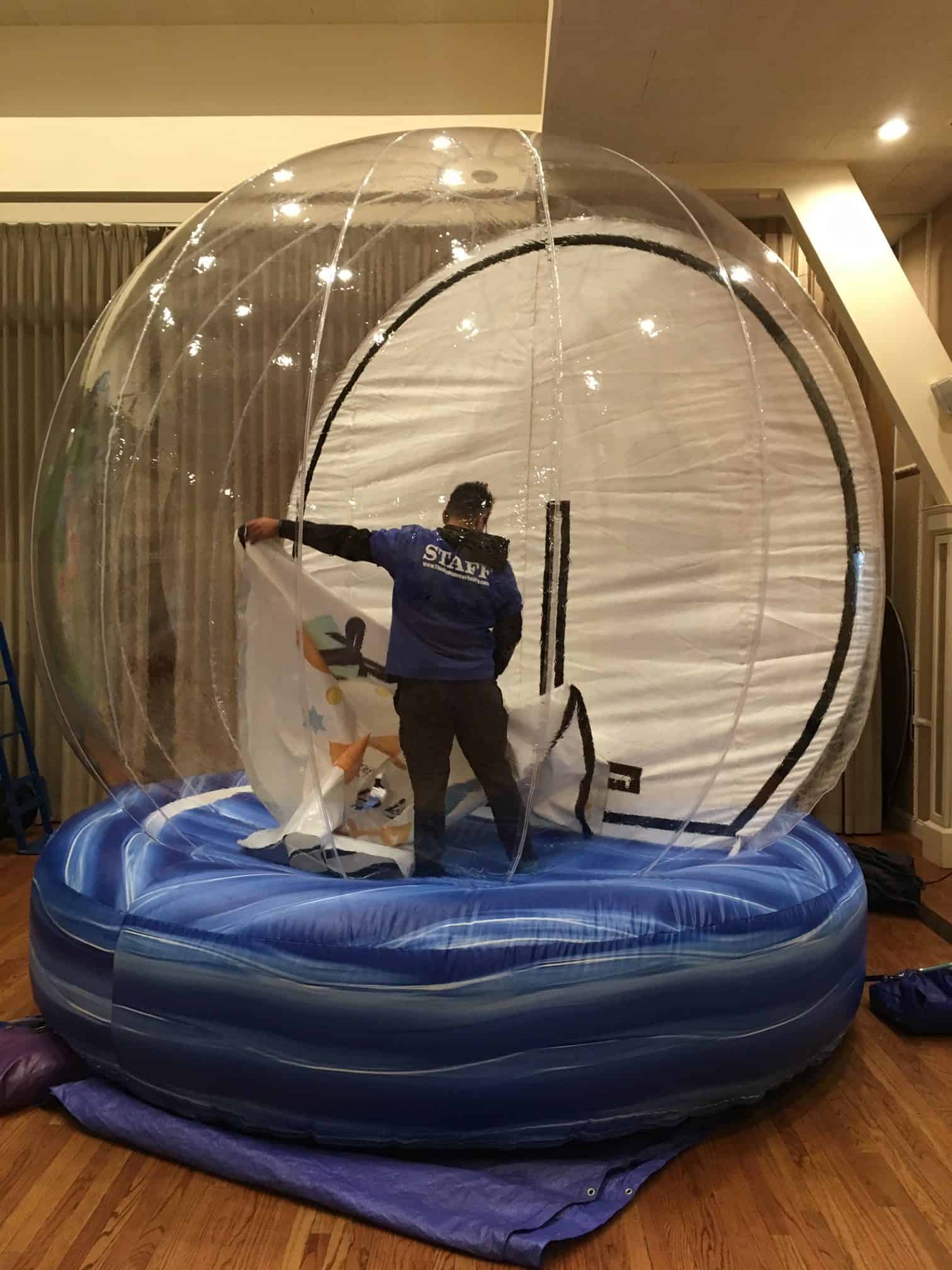 inflatable snow globe