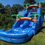 tropical water slide front view