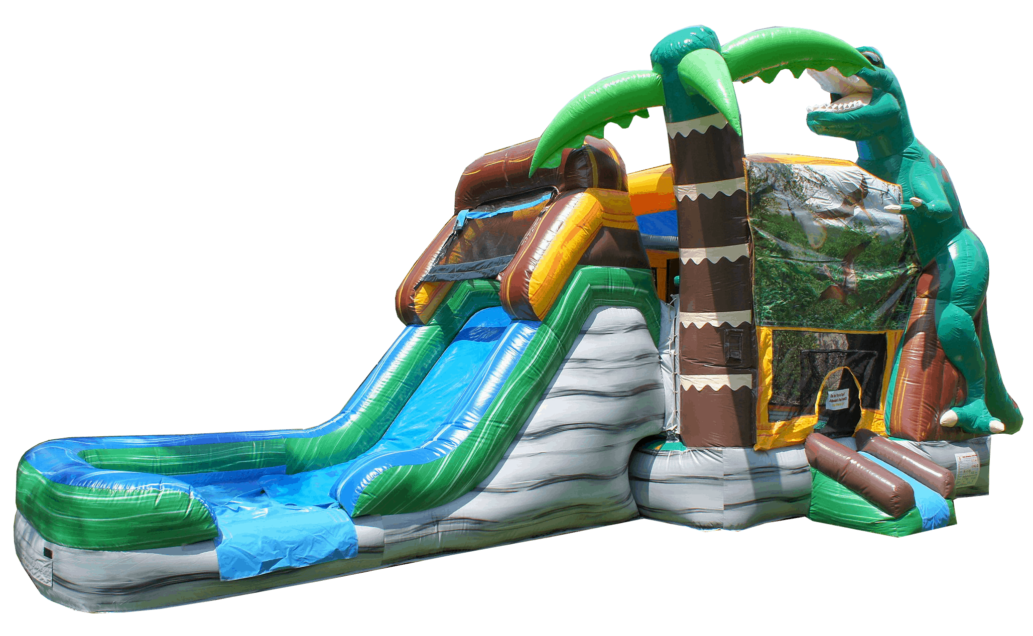 Dino World Slide/Bouncer/Obstacle Course Combo Inflatable