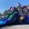 Spooky Slide and bounce house Combo bounce house side