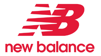 Red New Balance logo featuring a stylized "NB" with horizontal speed lines, above the lowercase text "new balance" in red. The background is transparent.
