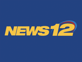 The image shows the News 12 logo with bold yellow text "NEWS 12" on a blue background, accented by red and blue swooshes above the number 12—a familiar sight for anyone looking up party rentals Long Island news.
